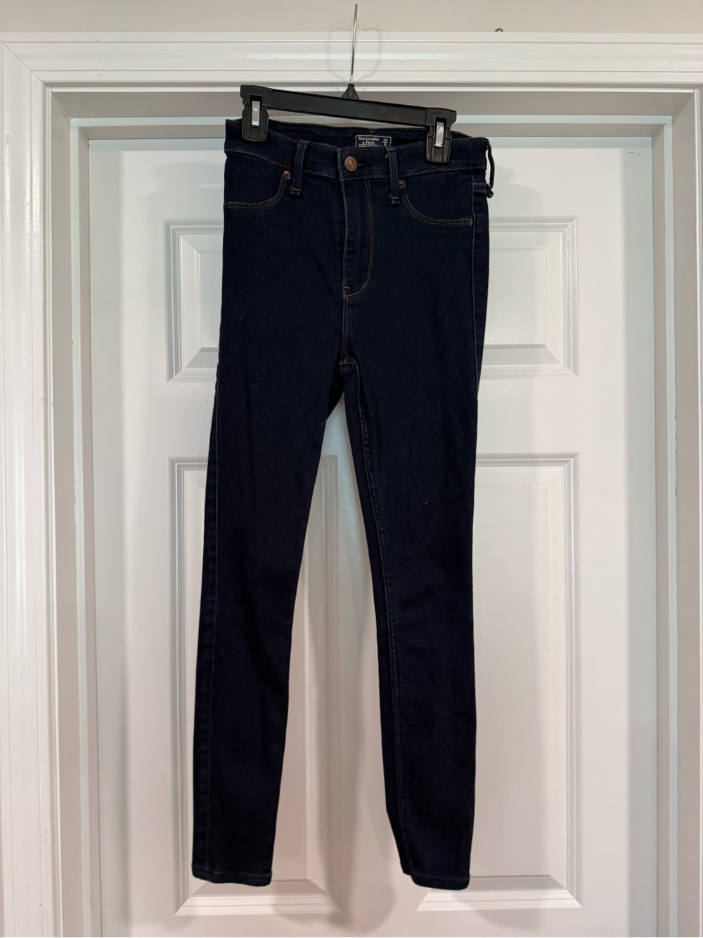 Abercrombie & Fitch Navy Skinny High-Rise Jeans